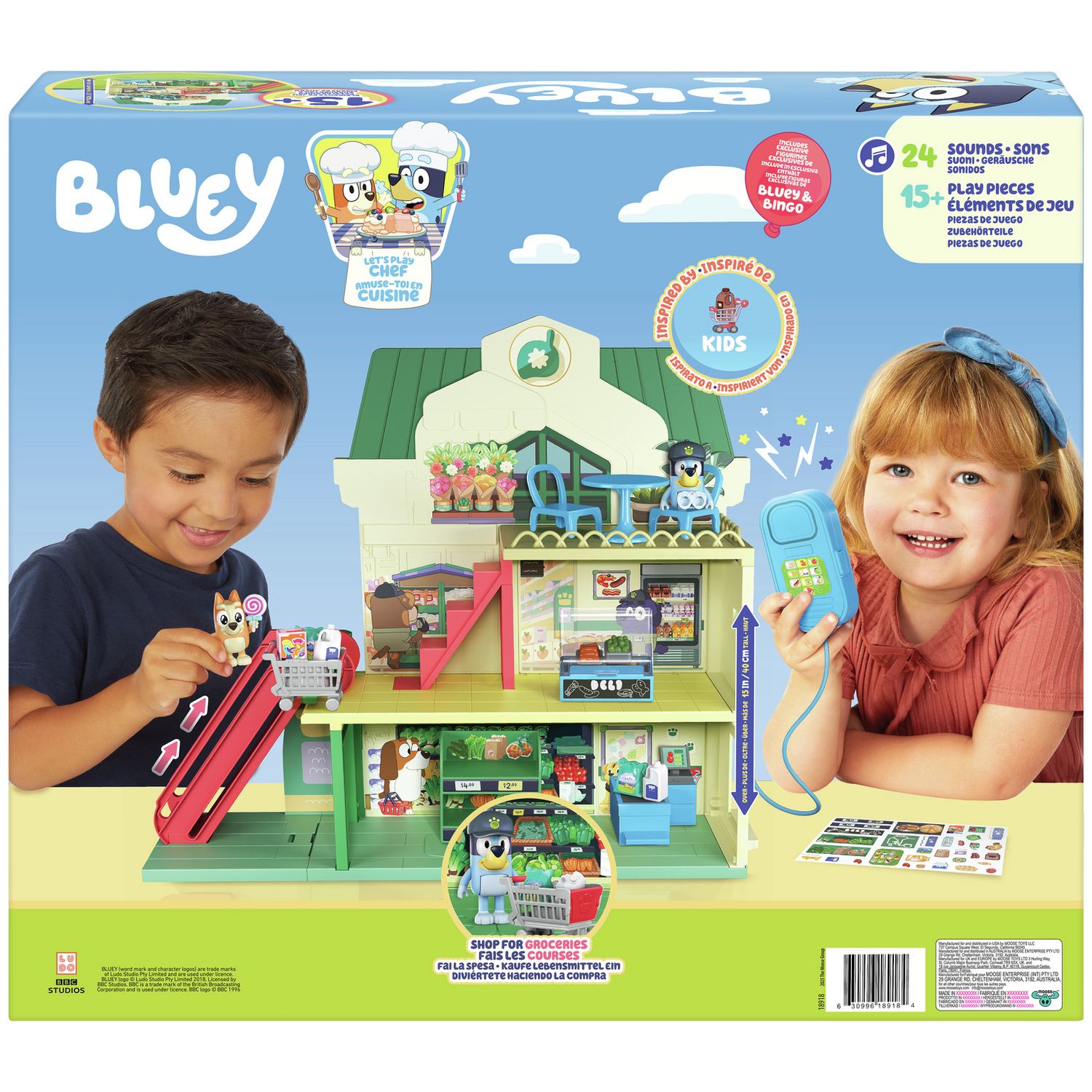 Bluey Supermarket Playset with exclusive figures (British brand)