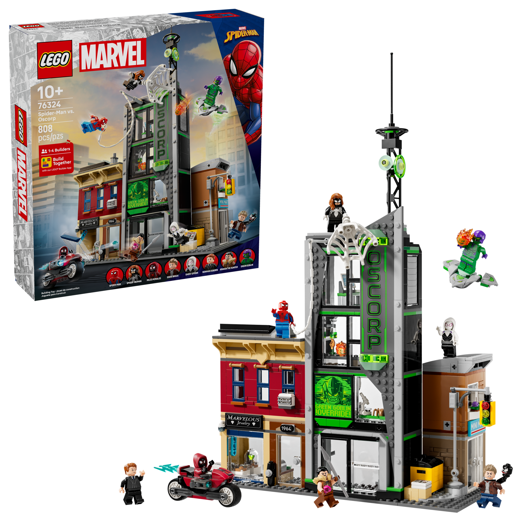 LEGO building set Spider-Man vs. Oscorp 808 pieces (British brand)