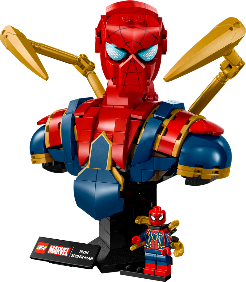 LEGO Iron Spider-Man Bust Marvel Model, imported from the UK
