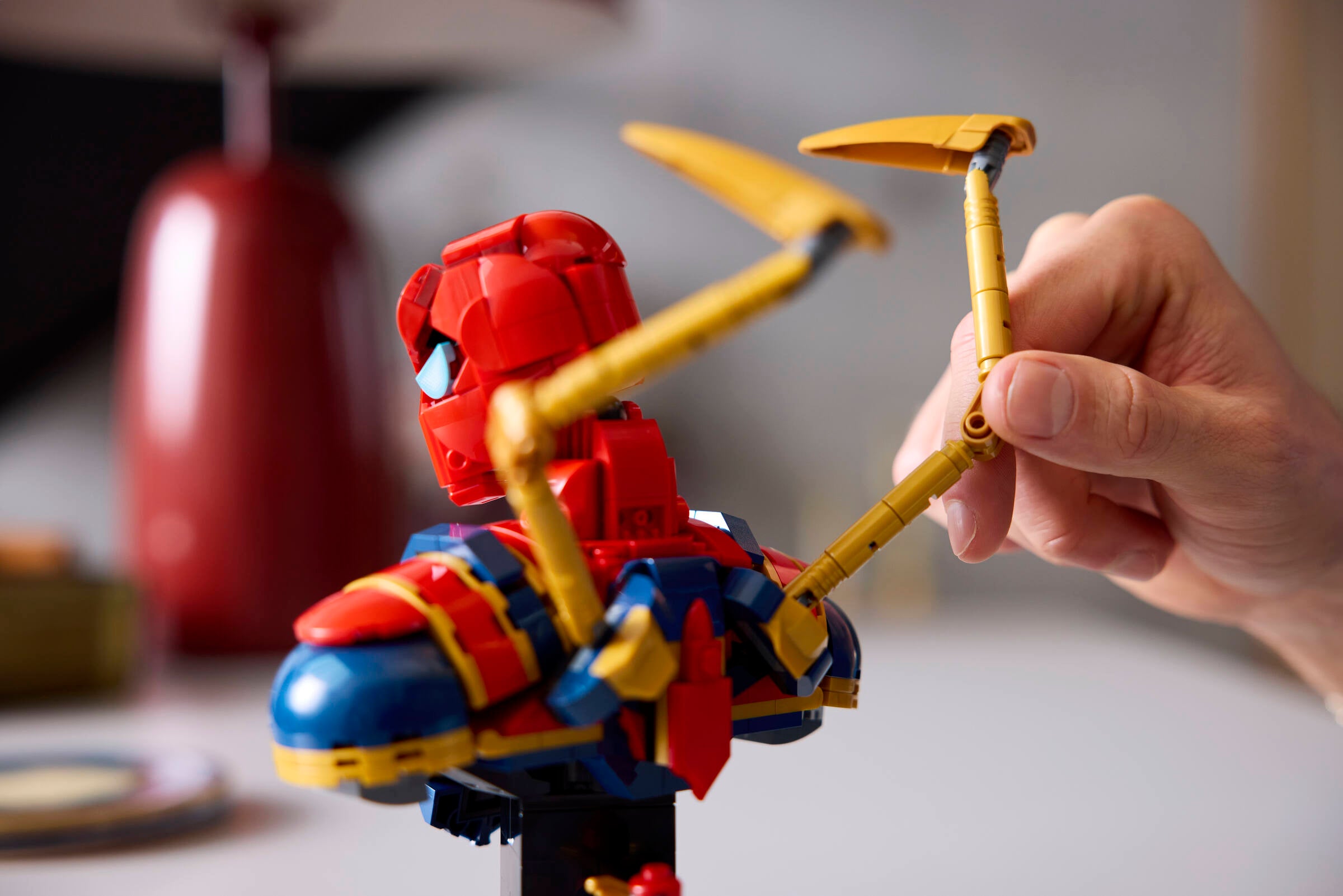 LEGO Iron Spider-Man Bust Marvel Model, imported from the UK