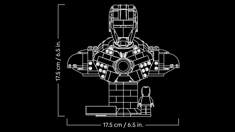 LEGO Iron Man MK4 Bust 436 Pieces, imported from the UK