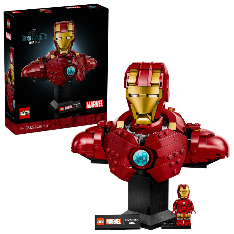 LEGO Iron Man MK4 Bust 436 Pieces, imported from the UK