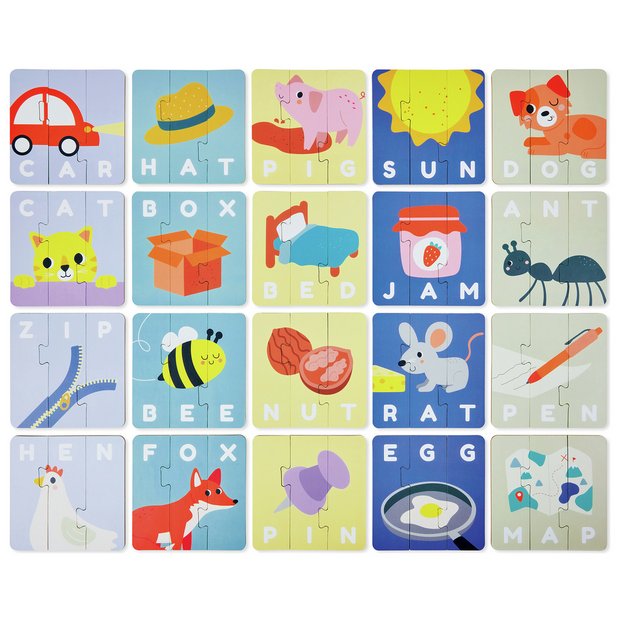 Chad Valley educational puzzle 3 letter words 60 pieces - British product