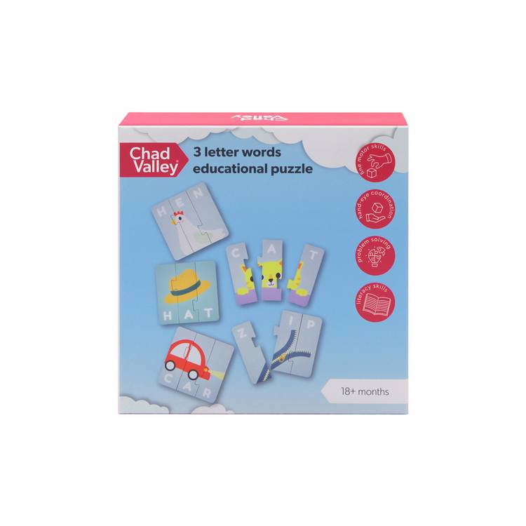 Chad Valley educational puzzle 3 letter words 60 pieces - British product