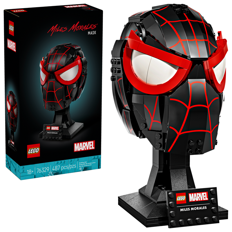 LEGO Miles Morales Mask Buildable 487 Pieces, imported from the UK