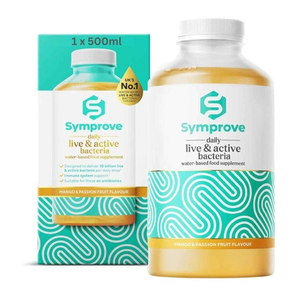 Symprove Mango & Passionfruit 500ml live bacteria supplement (British brand)