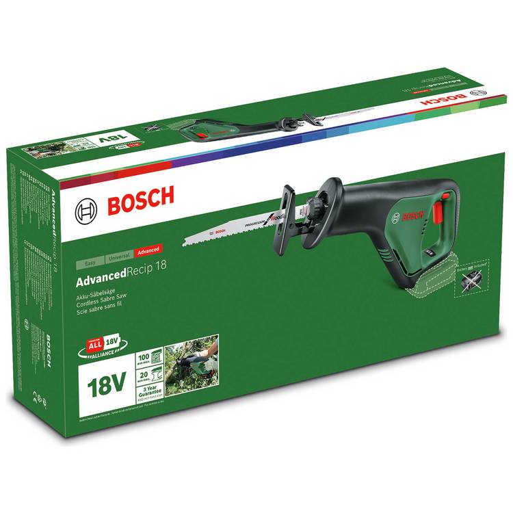 Bosch AdvancedRecip 18 reciprocating saw, imported from the UK