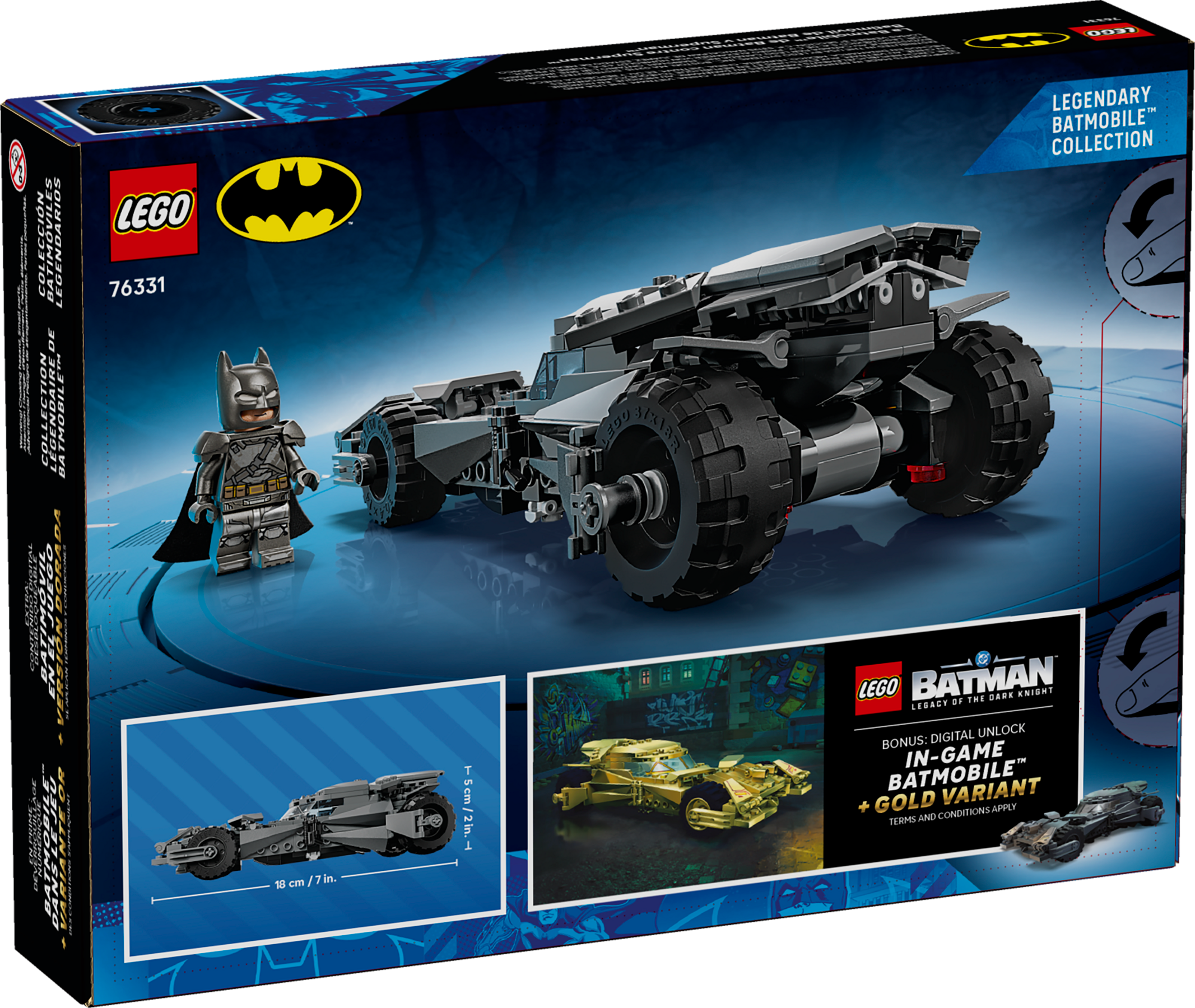 LEGO Batman v Superman Batmobile building set 220 pieces - British product