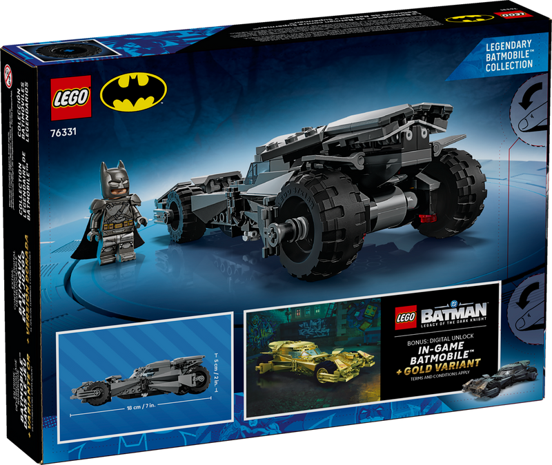 LEGO Batman v Superman Batmobile building set 220 pieces - British product