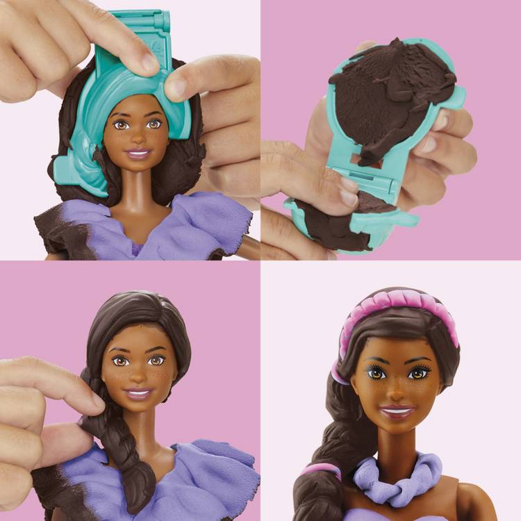 Play-Doh Barbie fashion toy set Ruffles with 2 tubs, imported from the UK