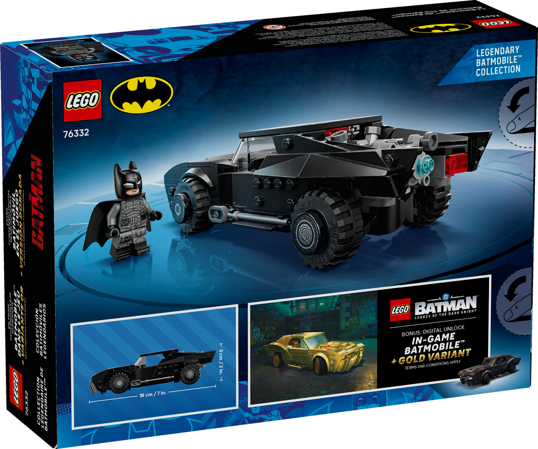 LEGO Batman Batmobile building toy 76332, UK version