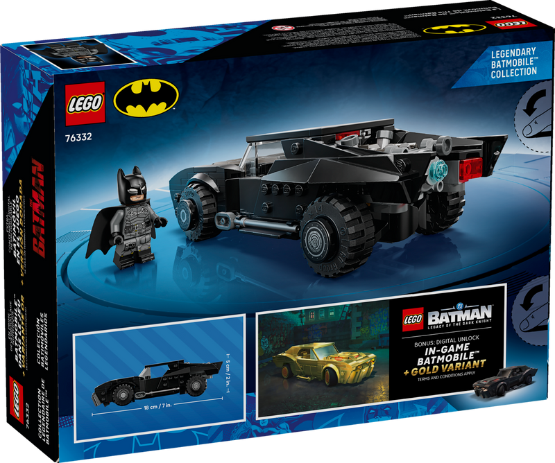 LEGO Batman Batmobile building toy 76332, UK version
