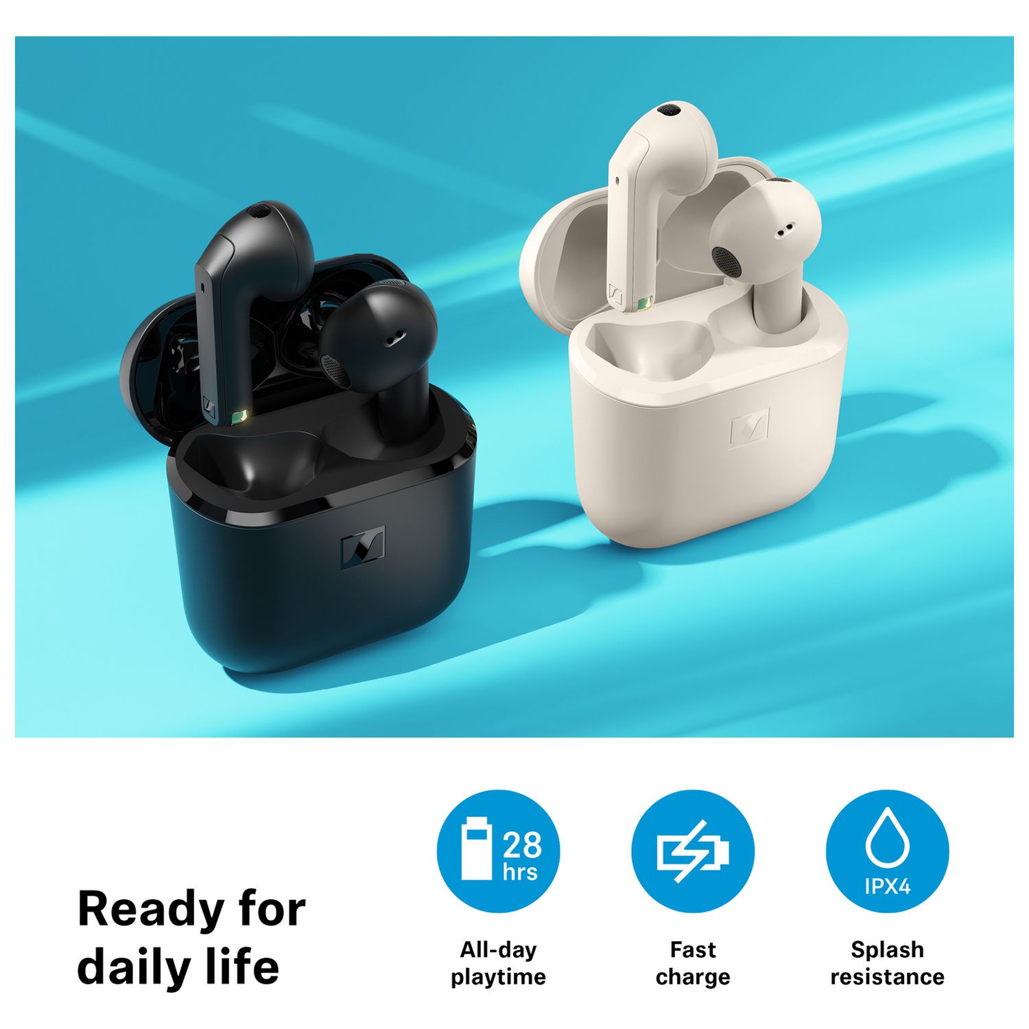 Sennheiser ACCENTUM Open earbuds Black - British product