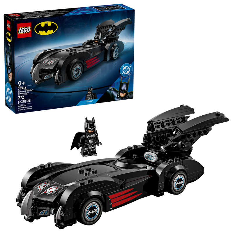 LEGO building toy Batman & Robin Batmobile 272-piece set - British product