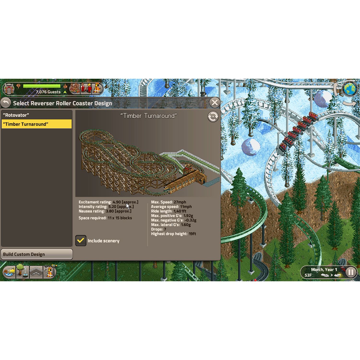 RollerCoaster Tycoon Classic Nintendo Switch game card - UK version