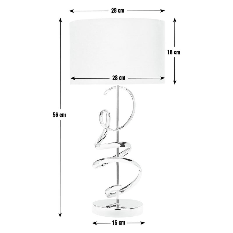 Argos Home sculptural swirl table light in grey, UK version