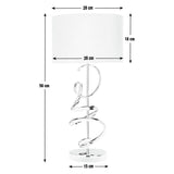 Argos Home sculptural swirl table light in grey, UK version