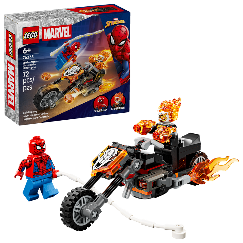 LEGO Marvel motorcycle building set 72 pieces (British brand)
