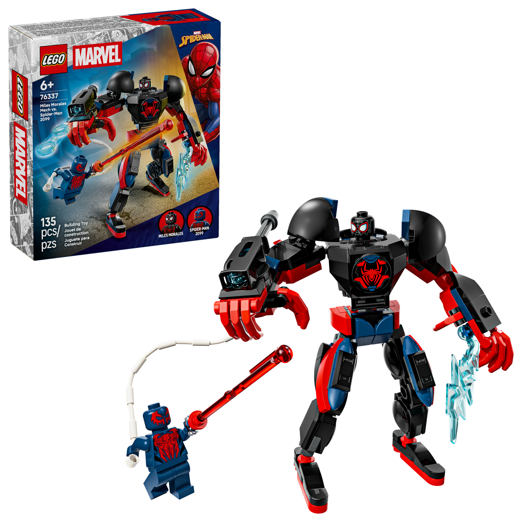 LEGO Miles Morales Mech 135-piece building toy - British product