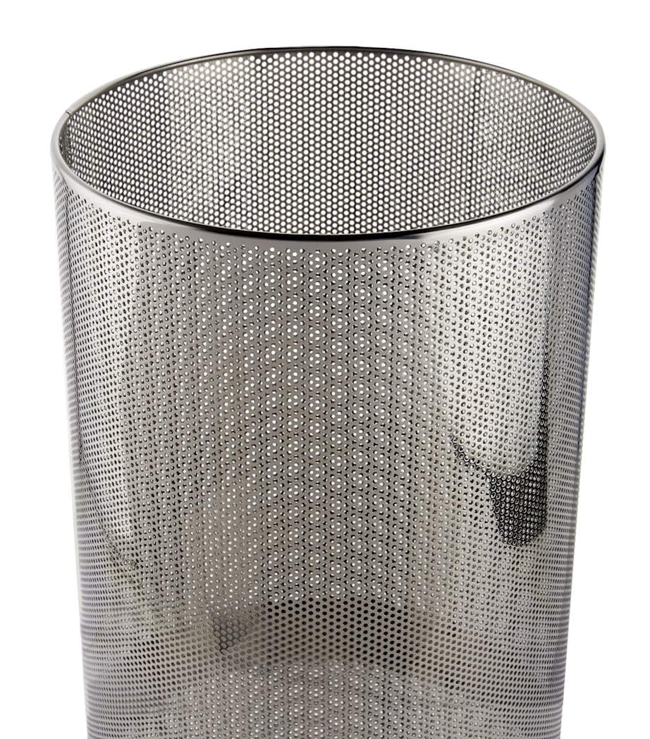 Zodiac round laundry basket with chrome mesh finish, UK version