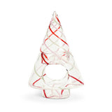 Habitat striped glass Christmas tree wax melt burner 19cm - British product