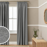 Habitat flint grey blackout pencil pleat curtains 117x137cm (British brand)