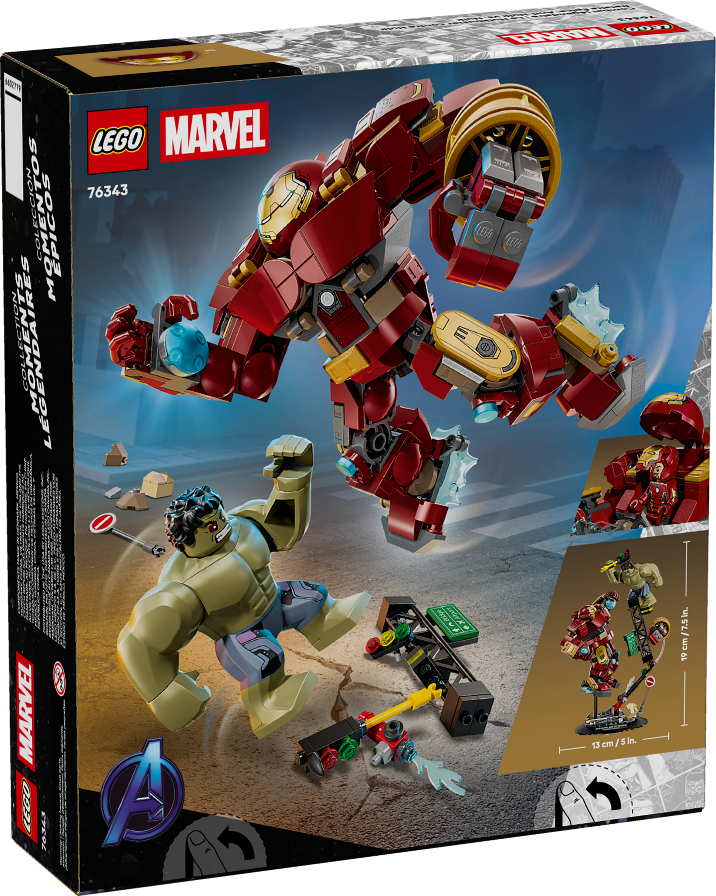 LEGO Marvel Hulkbuster vs Hulk building set 413 pieces, UK version