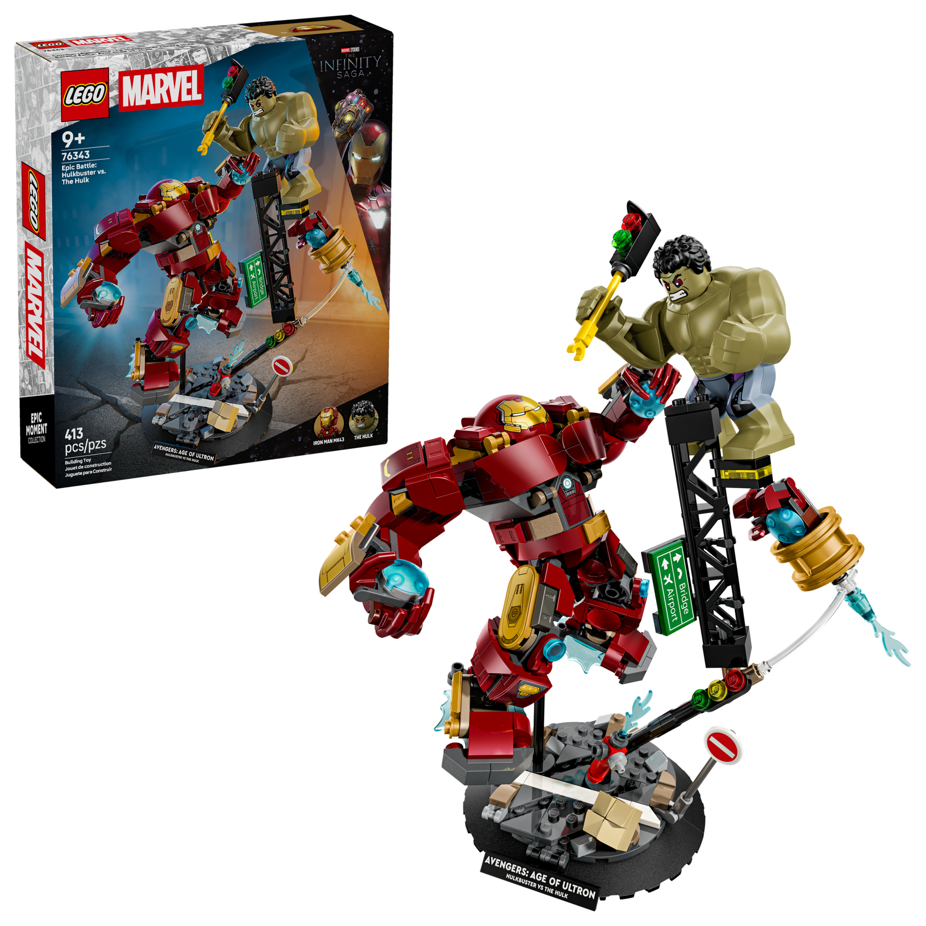LEGO Marvel Hulkbuster vs Hulk building set 413 pieces, UK version