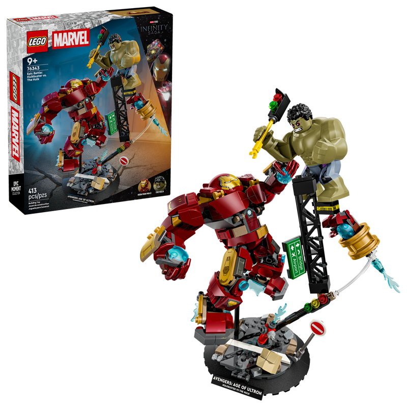 LEGO Marvel Hulkbuster vs Hulk building set 413 pieces, UK version