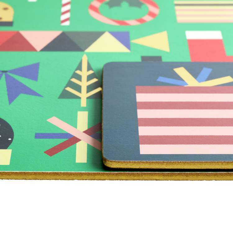 Habitat festive icons placemat and coaster set from the UK