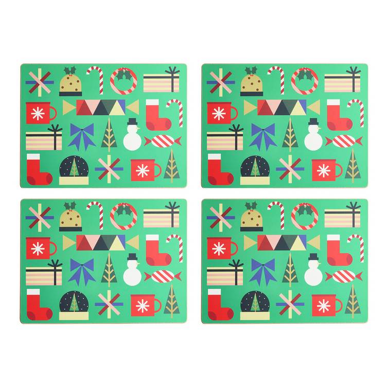 Habitat festive icons placemat and coaster set from the UK