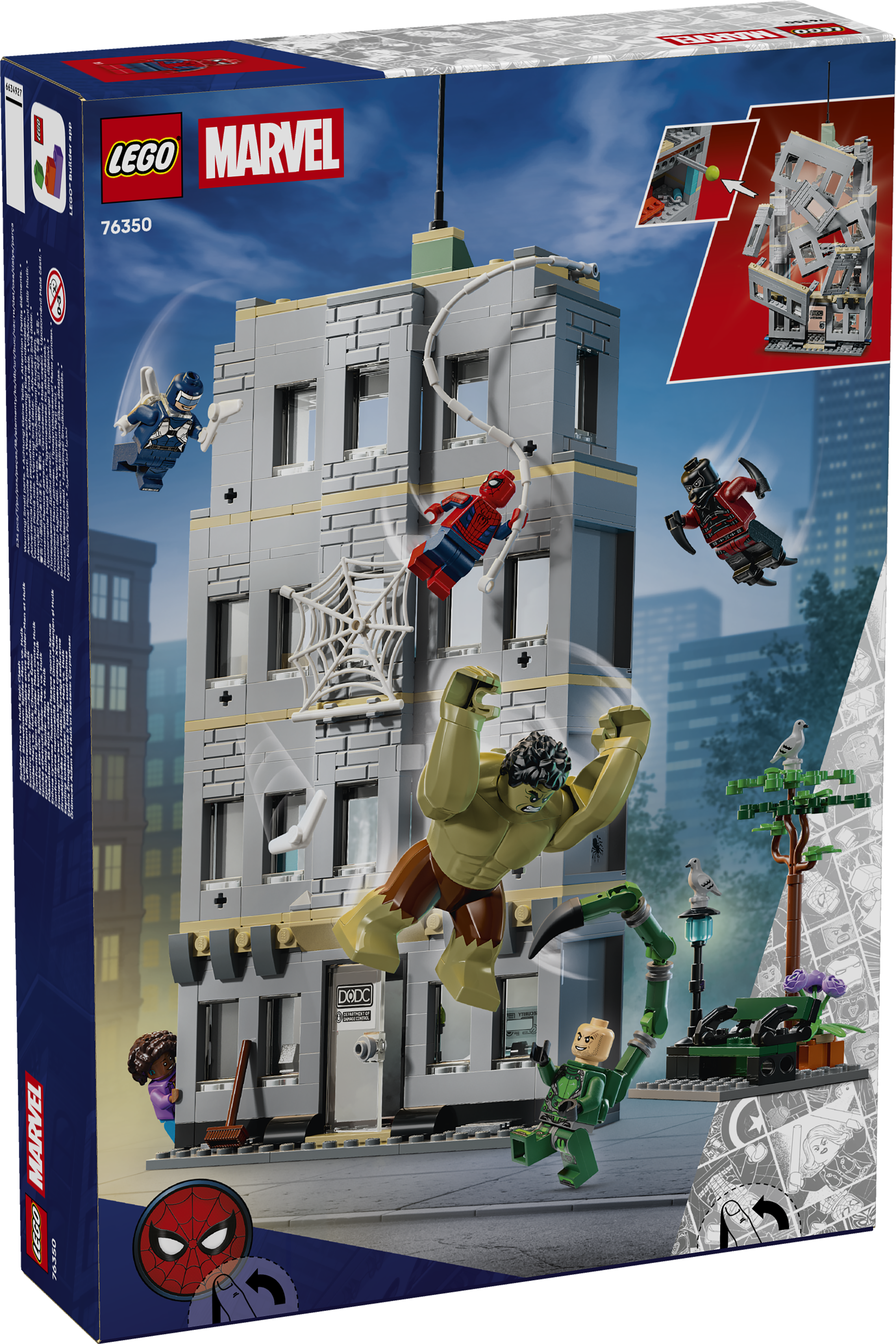 LEGO Spider-Man vs Hulk Epic Clash building set, British product