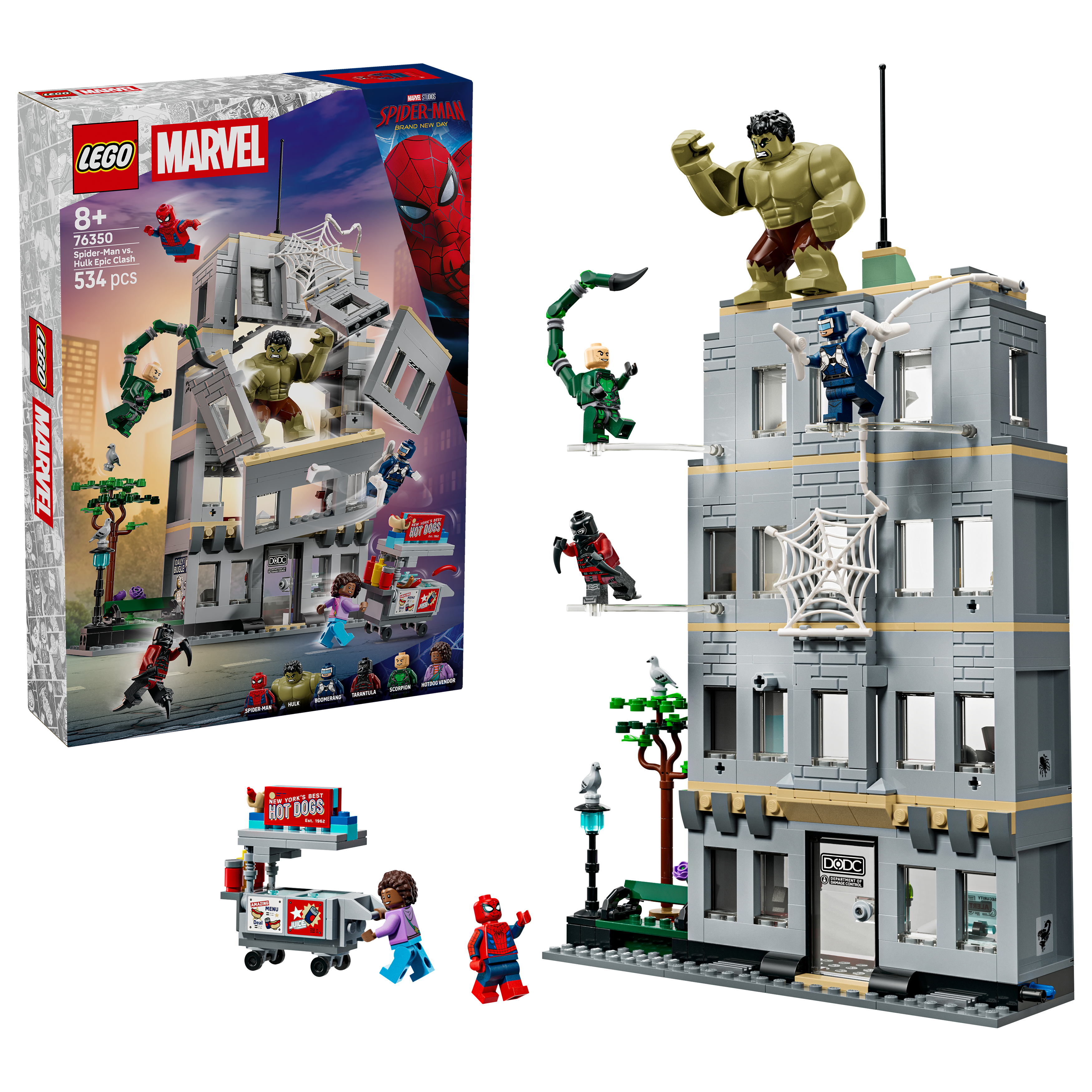 LEGO Spider-Man vs Hulk Epic Clash building set, British product