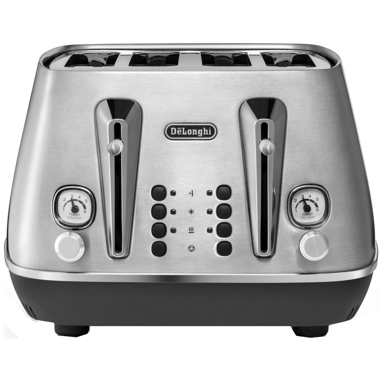 De'Longhi 4-slice stainless steel toaster - British product