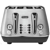 De'Longhi 4-slice stainless steel toaster - British product