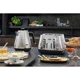 De'Longhi 4-slice stainless steel toaster - British product