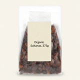 Holland & Barrett organic sultanas 375g pouch, UK version