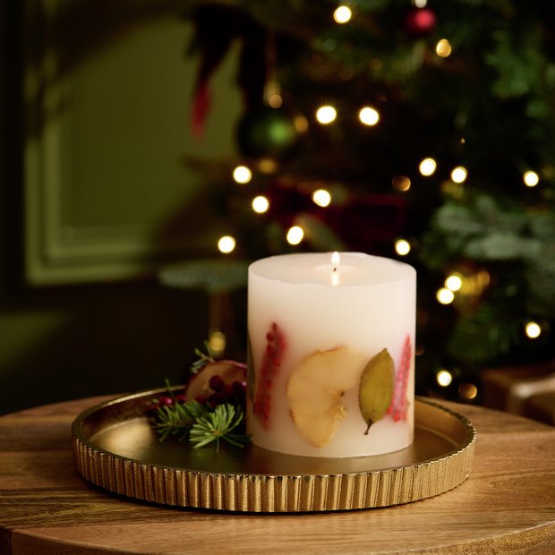 Argos Home brass candle holder plate 23.5cm, UK version