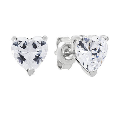 Argos Revere Sterling Silver Heart Cut Cubic Zirconia Earrings- Buy online at McGrocer