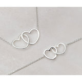 Revere heart cubic zirconia earrings, imported from the UK