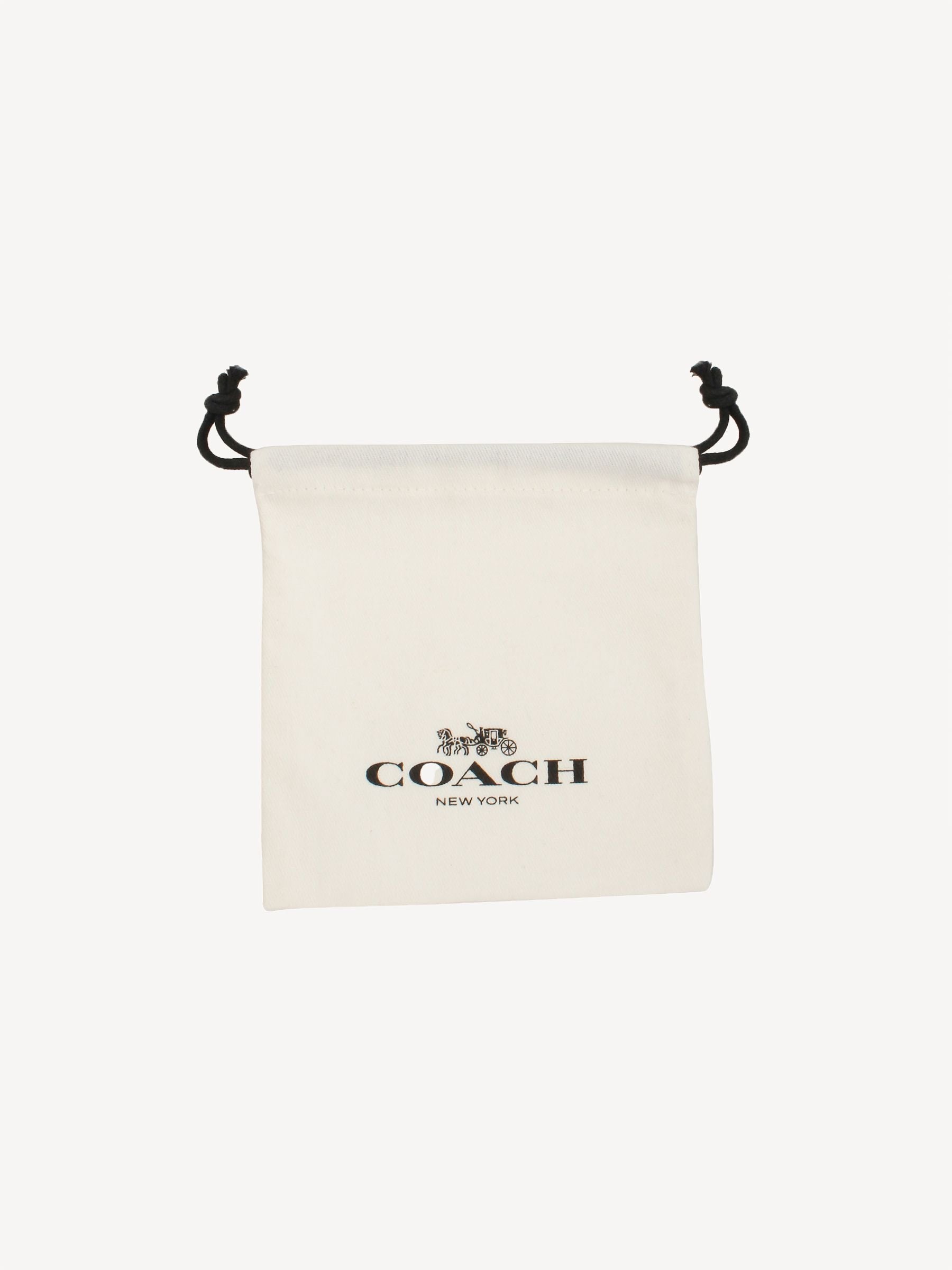 COACH gold tone C stud earrings, UK version