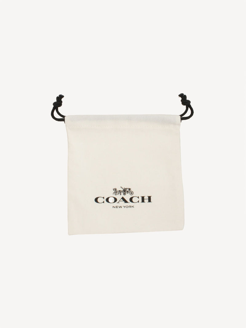 COACH gold tone C stud earrings, UK version