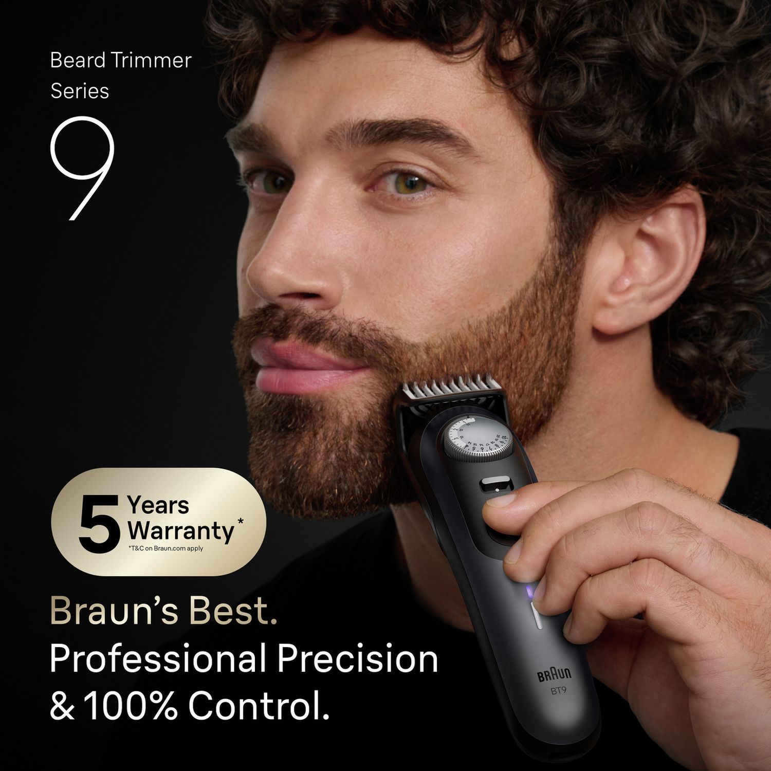 Braun BT 9560 Series 9 Cordless Beard Trimmer, UK version