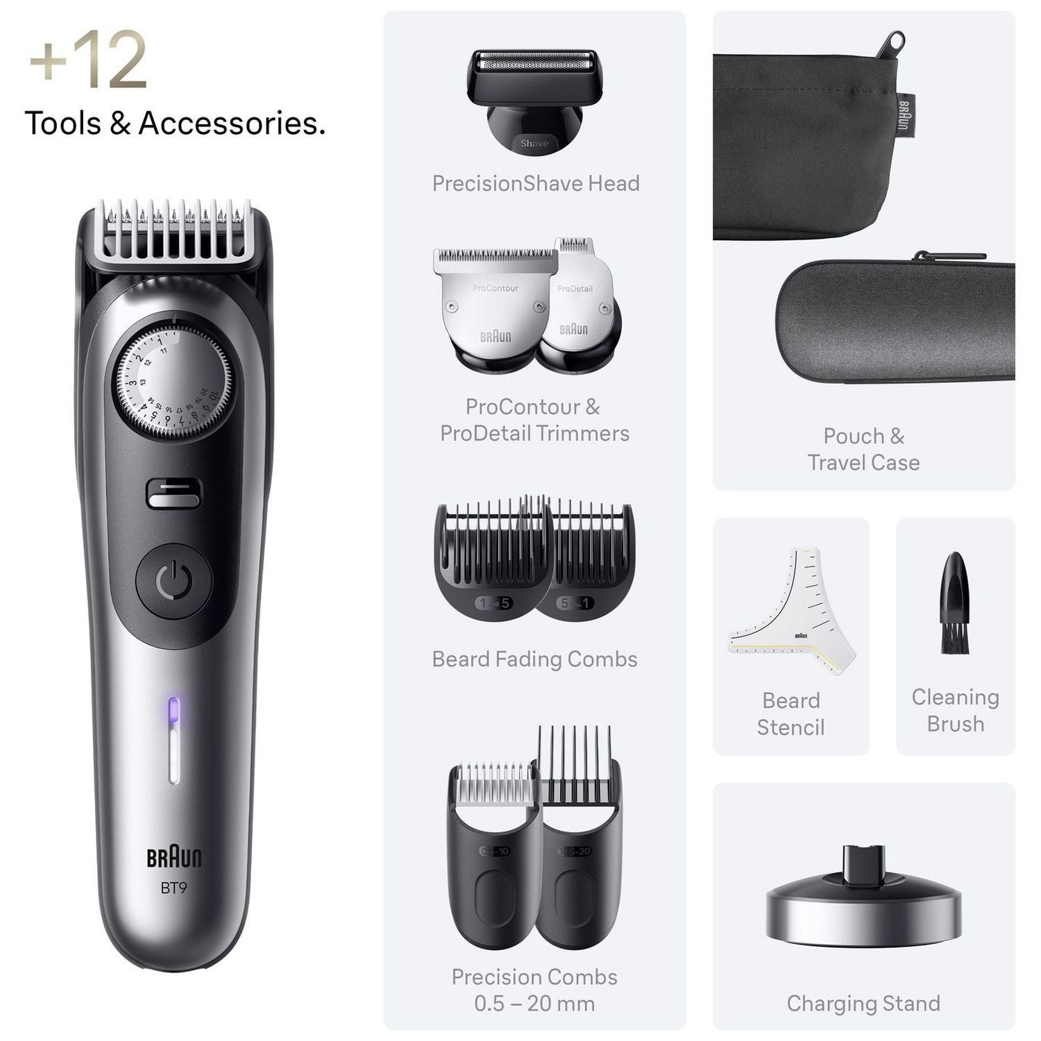 Braun BT 9560 Series 9 Cordless Beard Trimmer, UK version