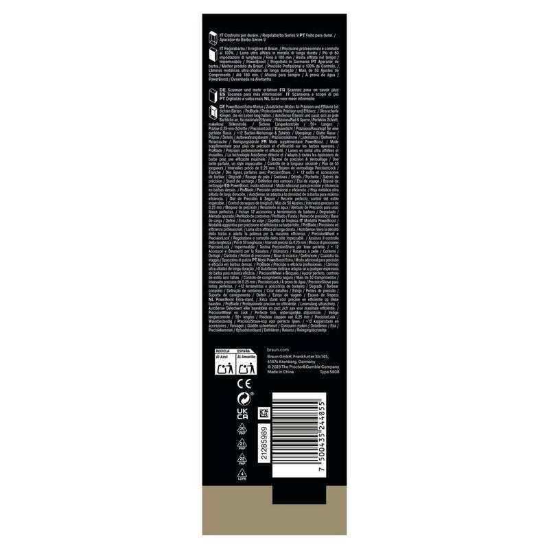 Braun BT 9560 Series 9 Cordless Beard Trimmer, UK version