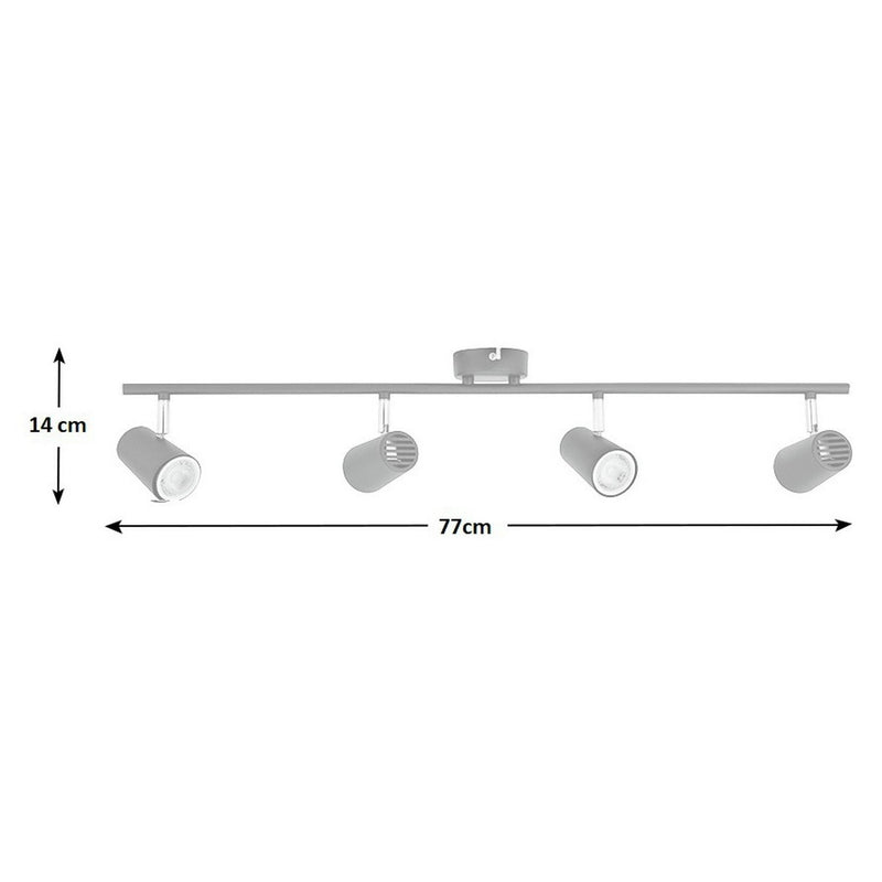 Argos Home matt black 4 light bar - British product