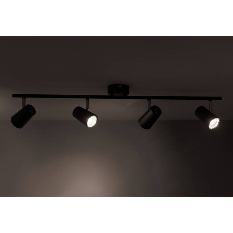 Argos Home matt black 4 light bar - British product