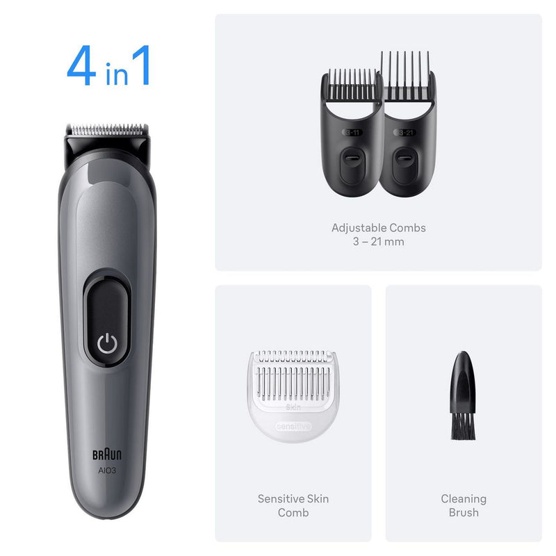 Braun AIO3500 4in1 beard and hair clipper (British brand)
