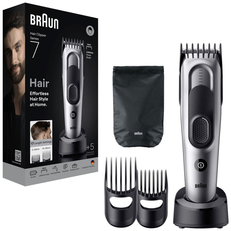 Braun HC 7590 Series 7 hair clipper with combs (British brand)