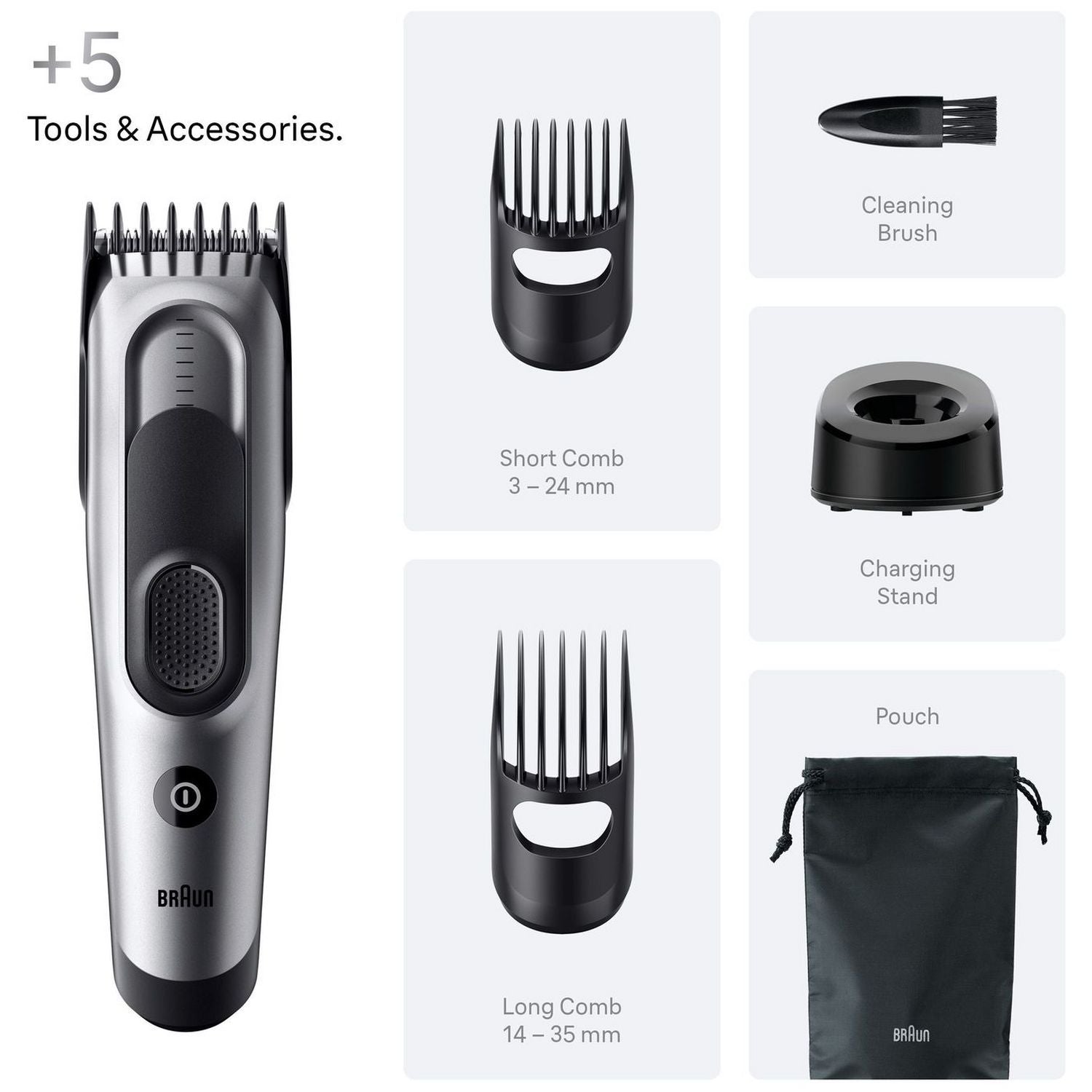Braun HC 7590 Series 7 hair clipper with combs (British brand)